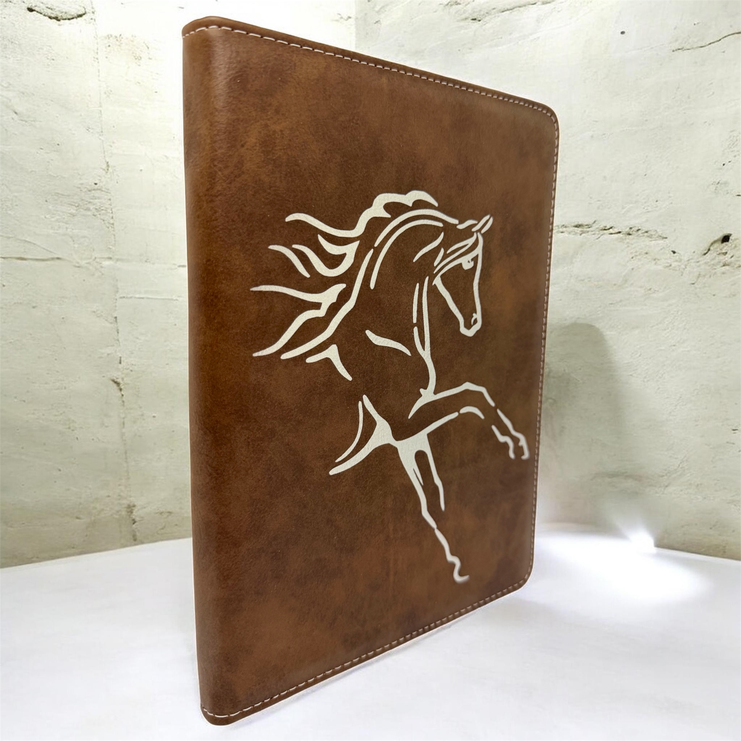 Cliquer pour agrandir Etui bloc-notes en cuir de luxe cheval